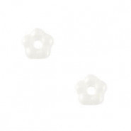 Tschechische Glasperlen Blume 5mm - Alabaster White - 02010-29300